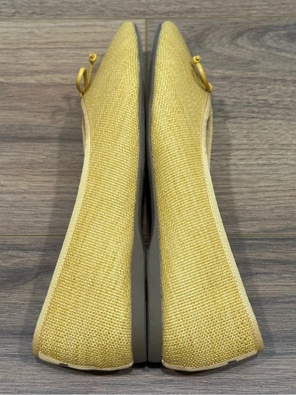 Birdies The Goldfinch Flat in Daffodil Raffia Size 7